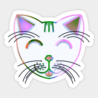 Happy Cat 10 Sticker